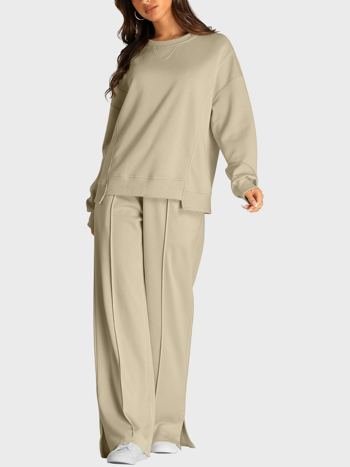 Comfortable Slit Pants Set