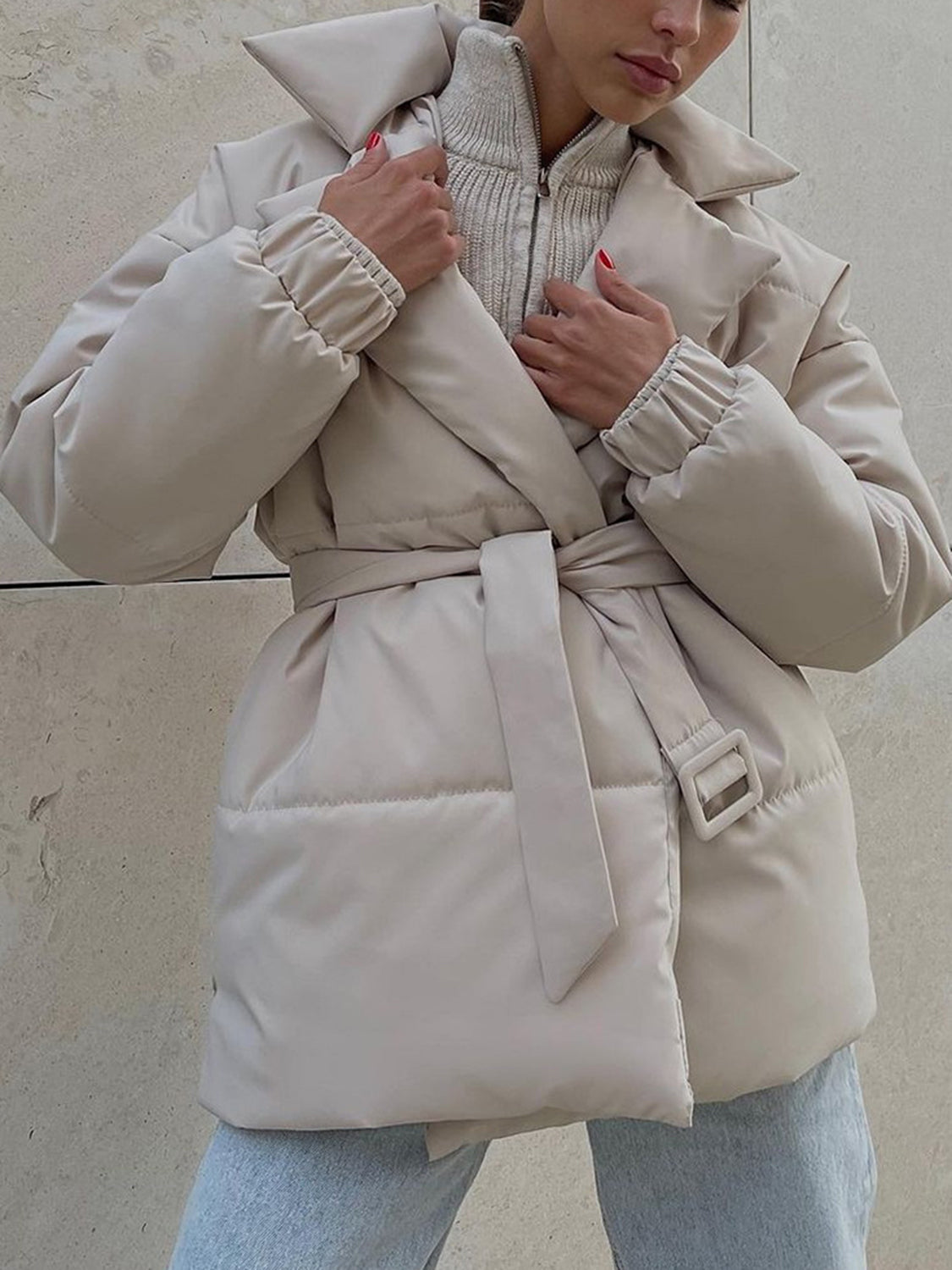 Belted Puffer Coat