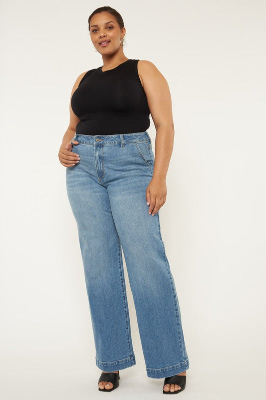 Plus High Rise Jeans