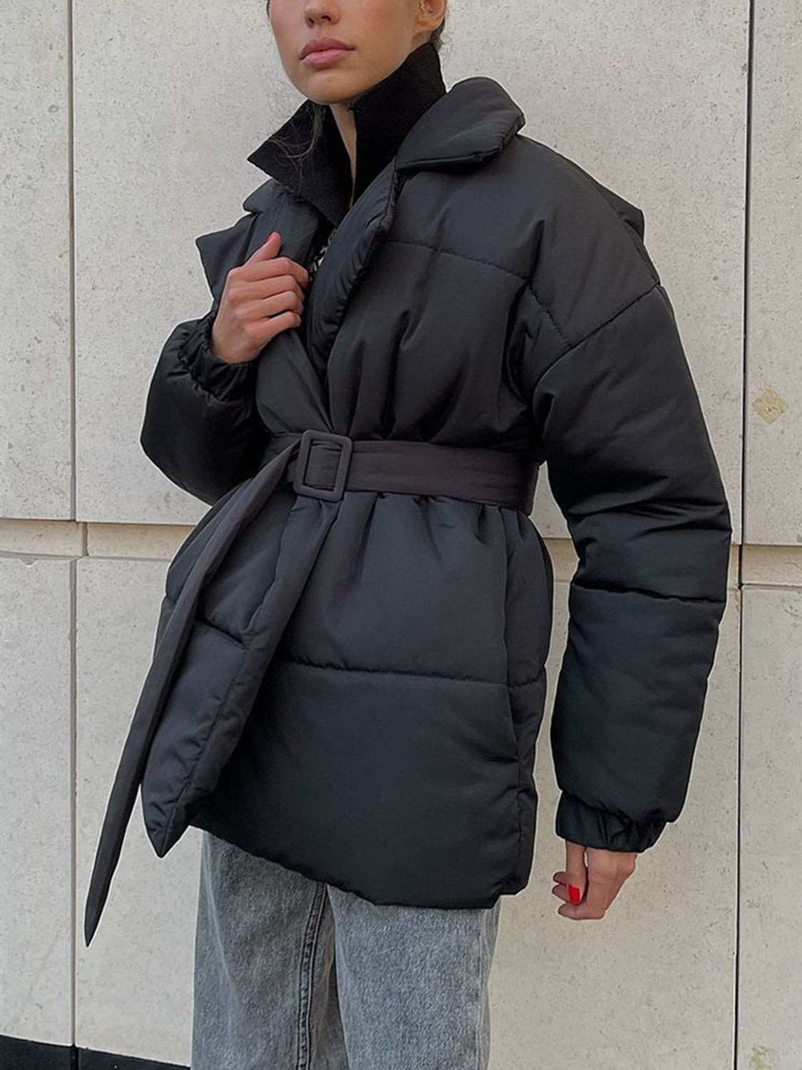Belted Puffer Coat