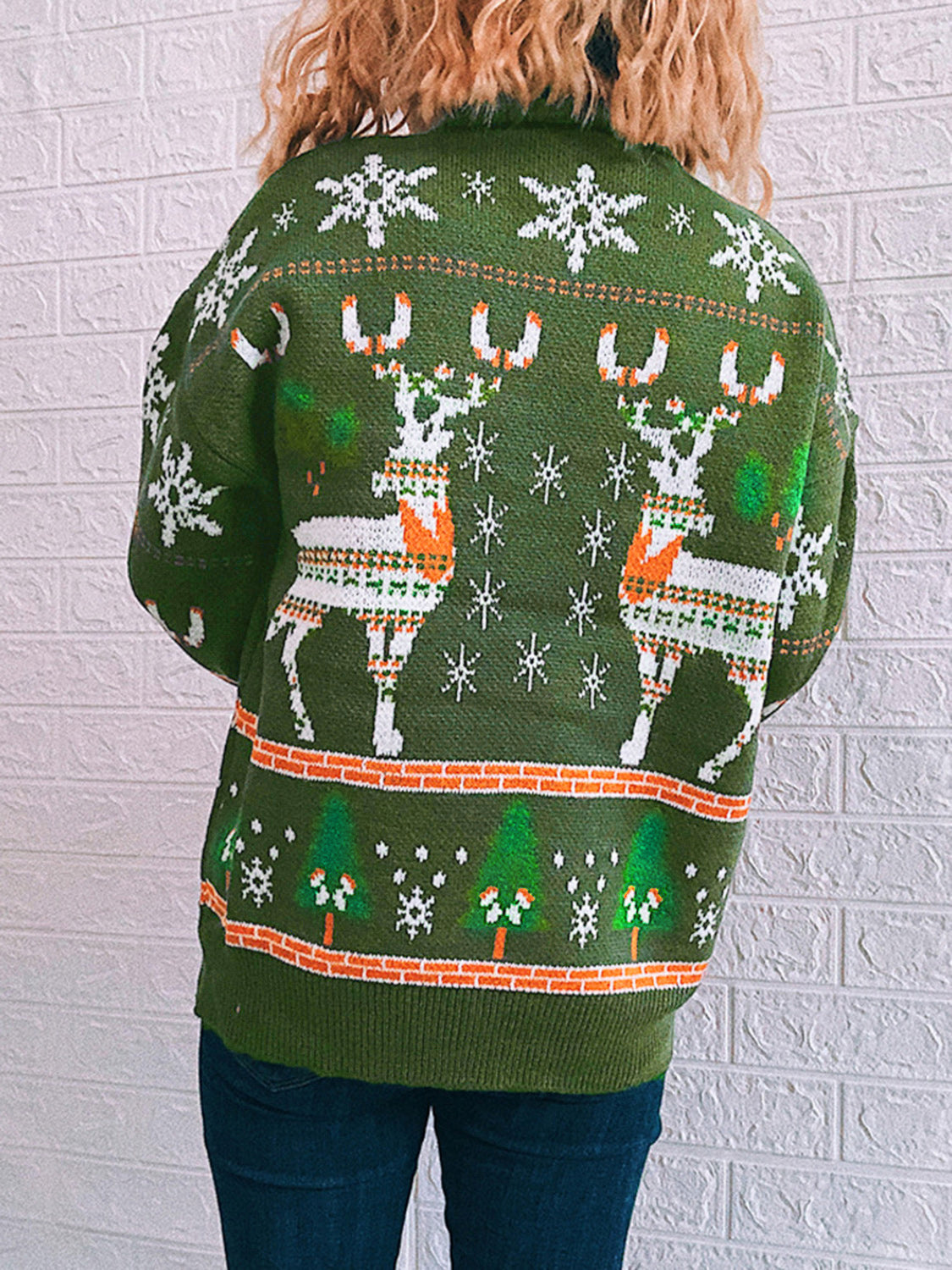 Reindeer Turtleneck Sweater