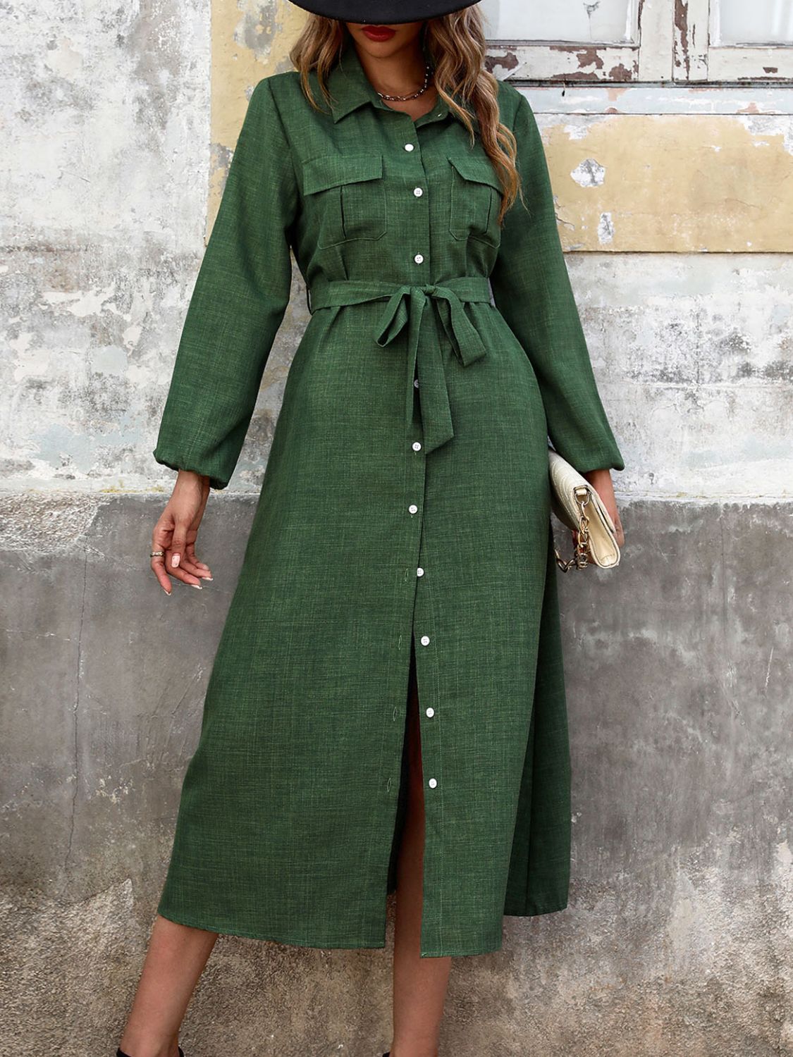 Candy Green Shirt Dress VELVET Candy Green Shirt Dress VELVET