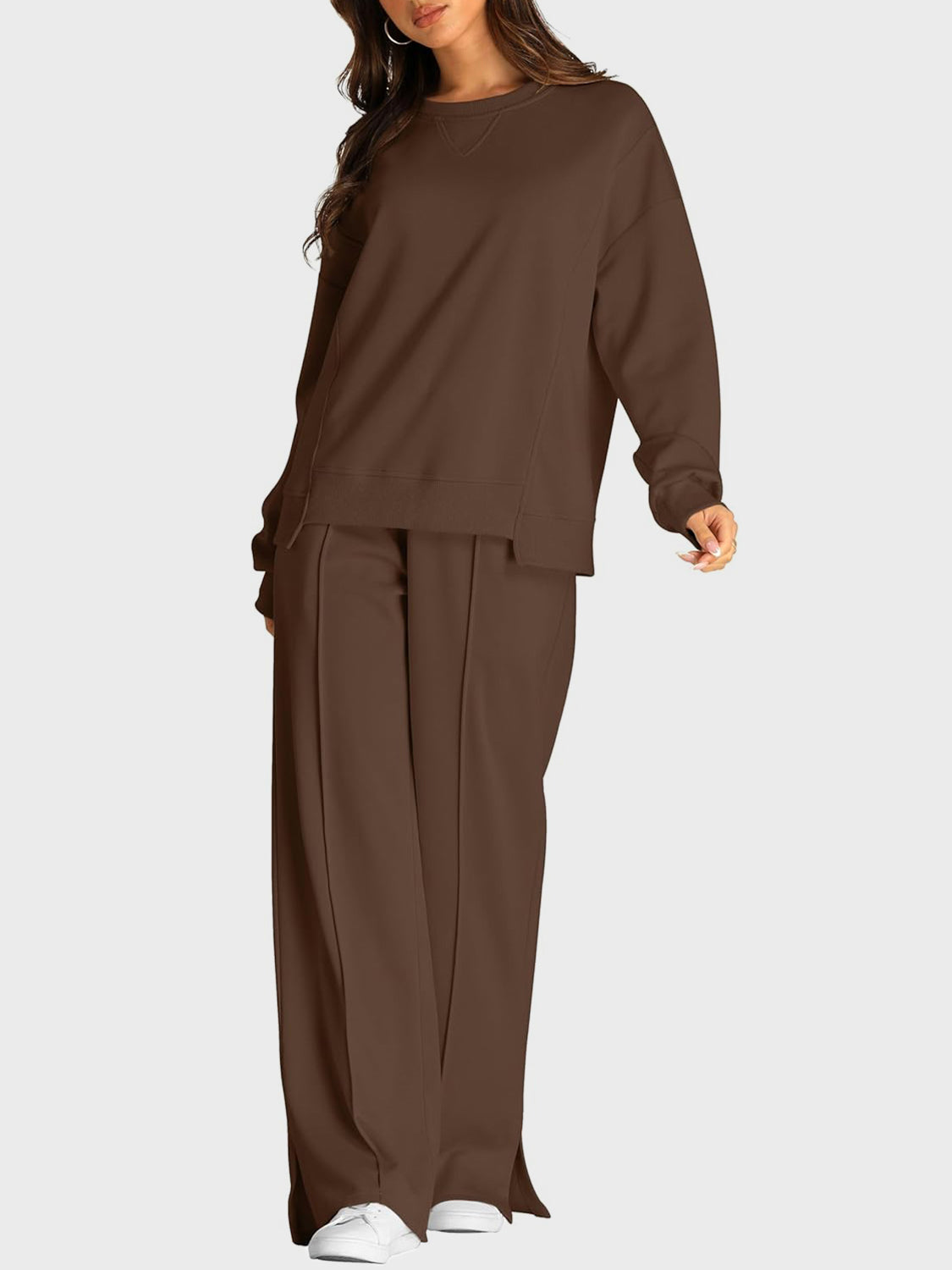 Comfortable Slit Pants Set