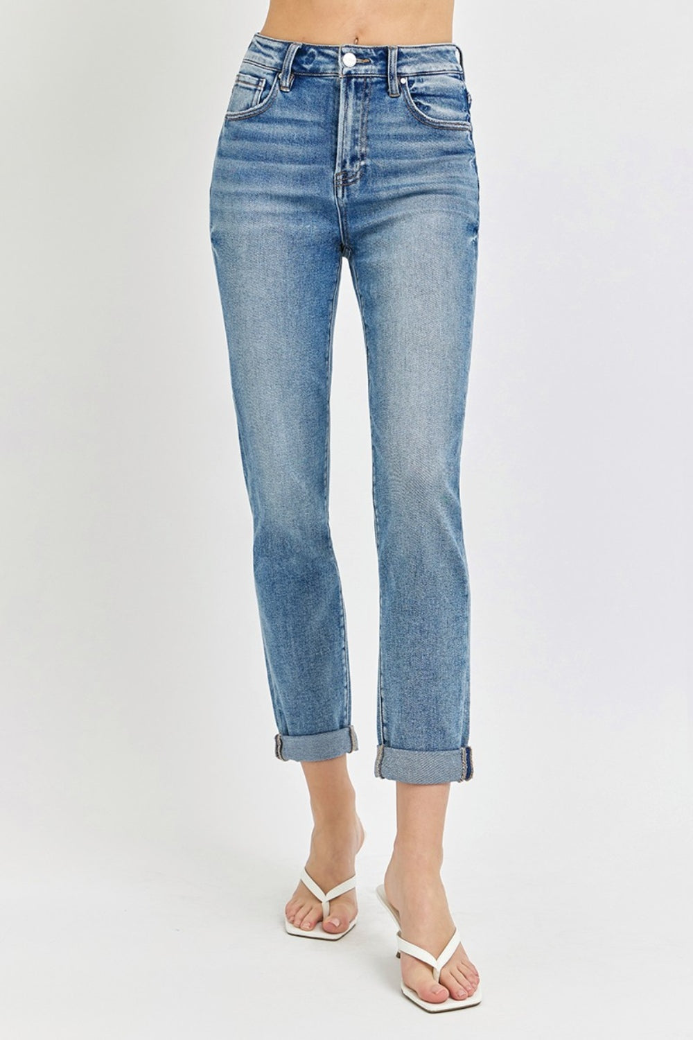 Risen Roll Up Jeans