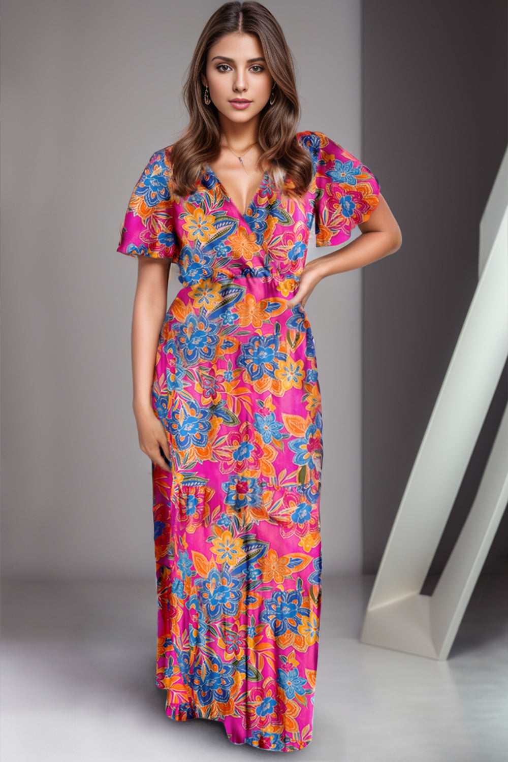 Flower Vibrancy Maxi Dress