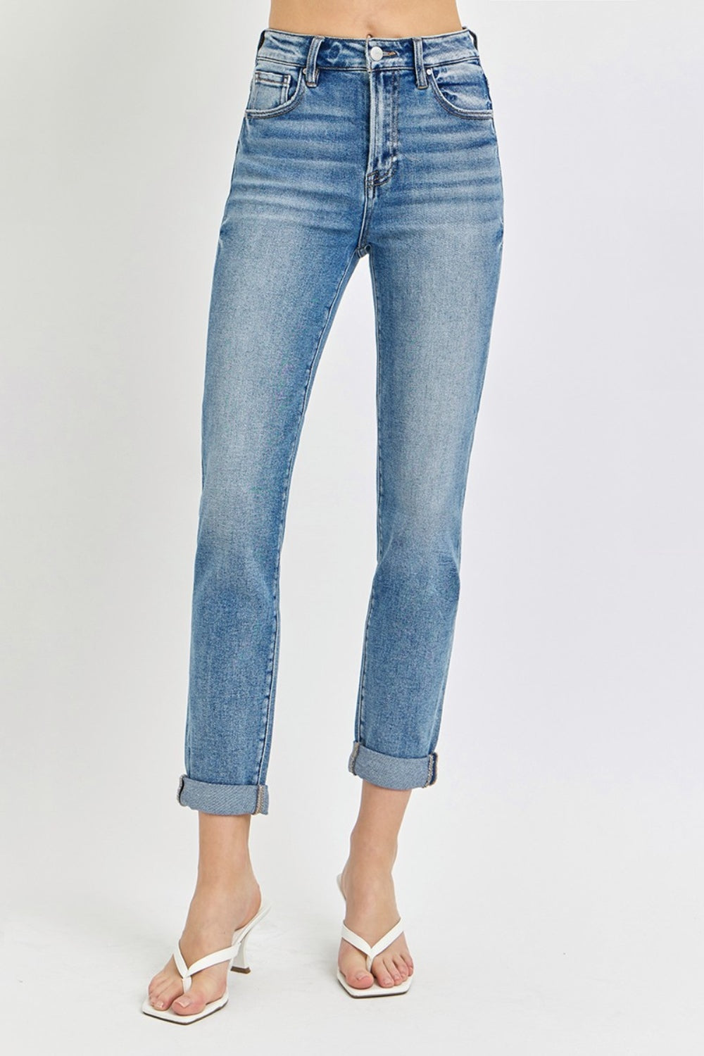 Risen Roll Up Jeans