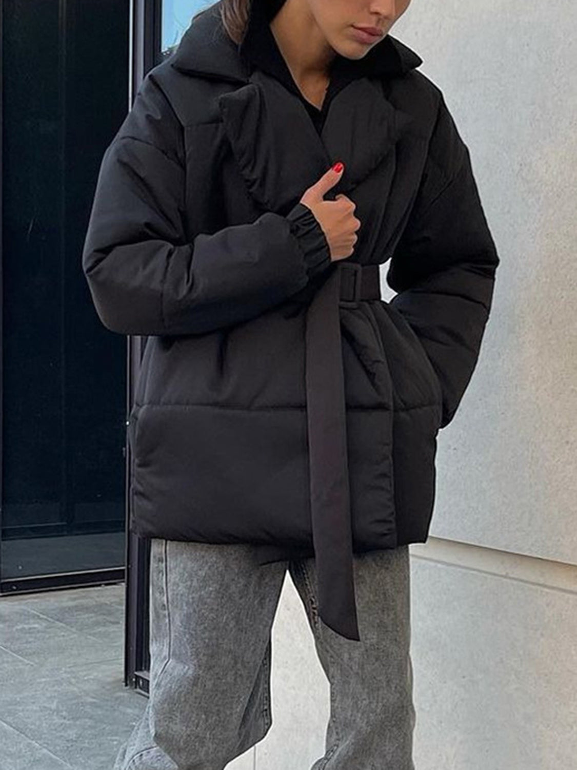 Belted Puffer Coat