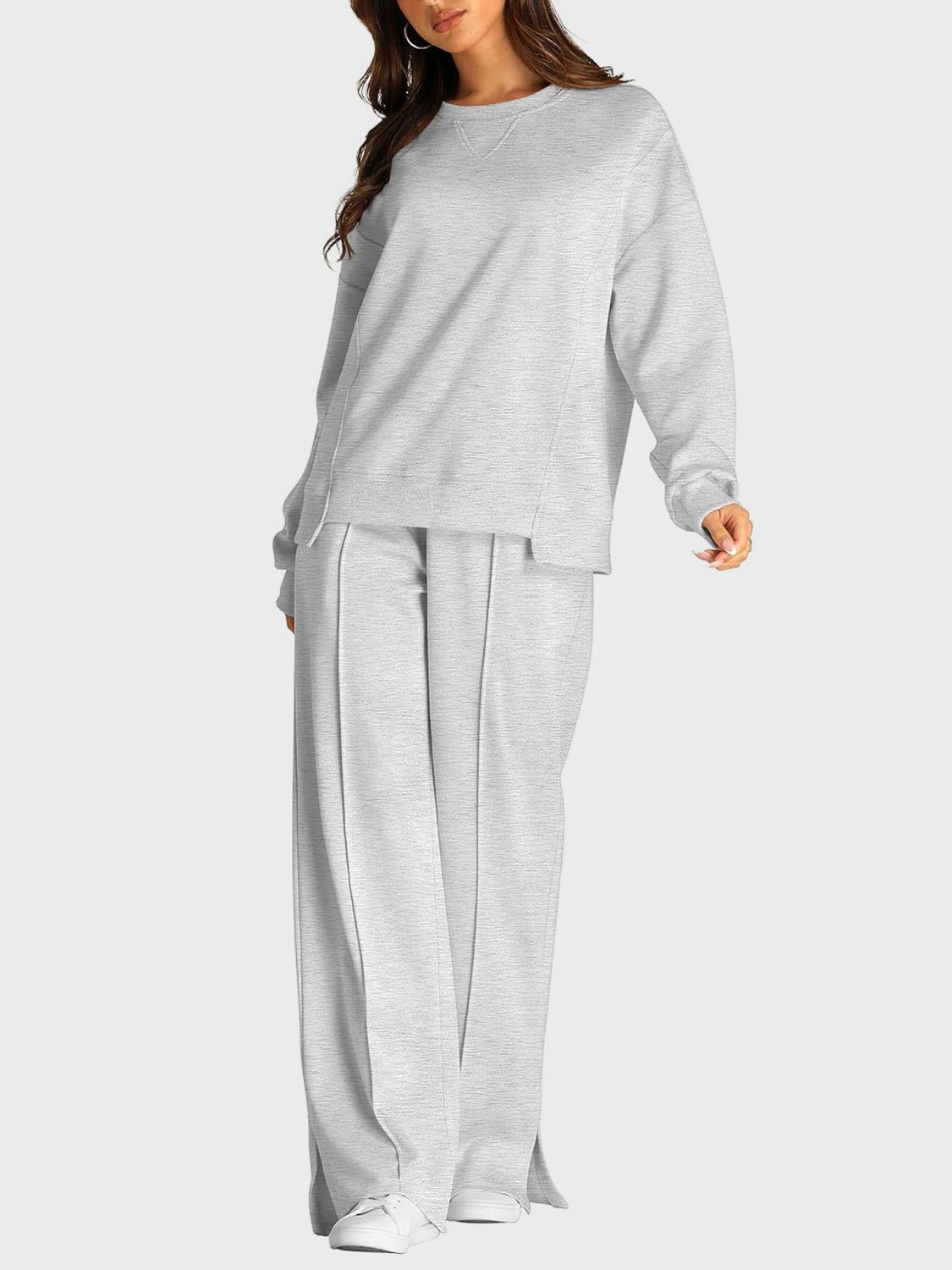 Comfortable Slit Pants Set