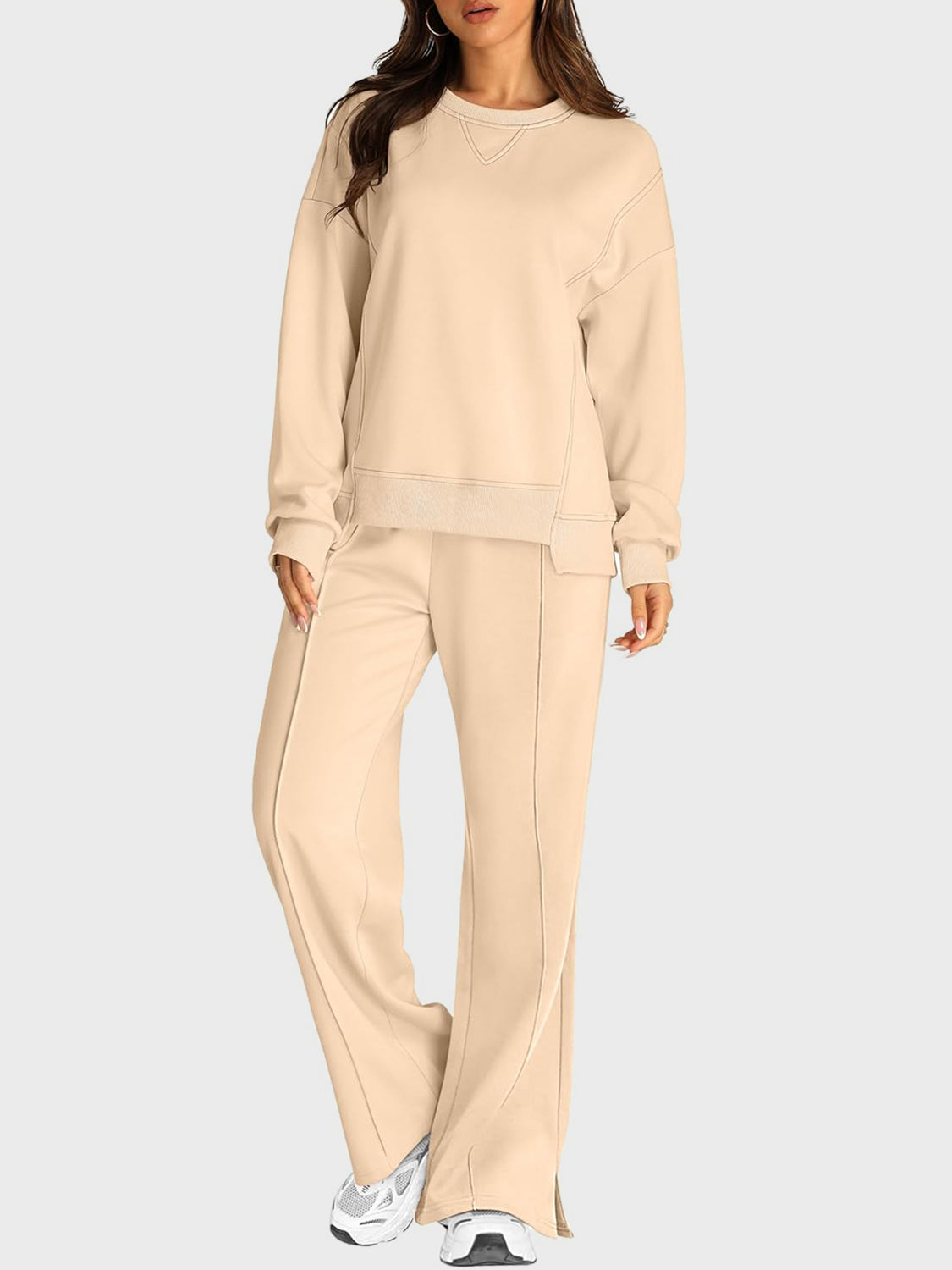 Comfortable Slit Pants Set