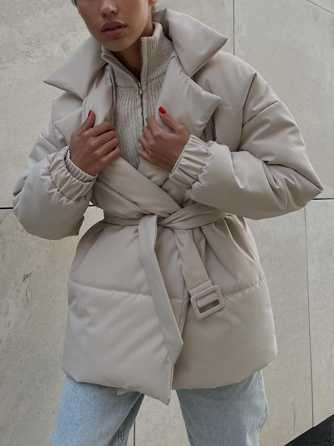 Belted Puffer Coat