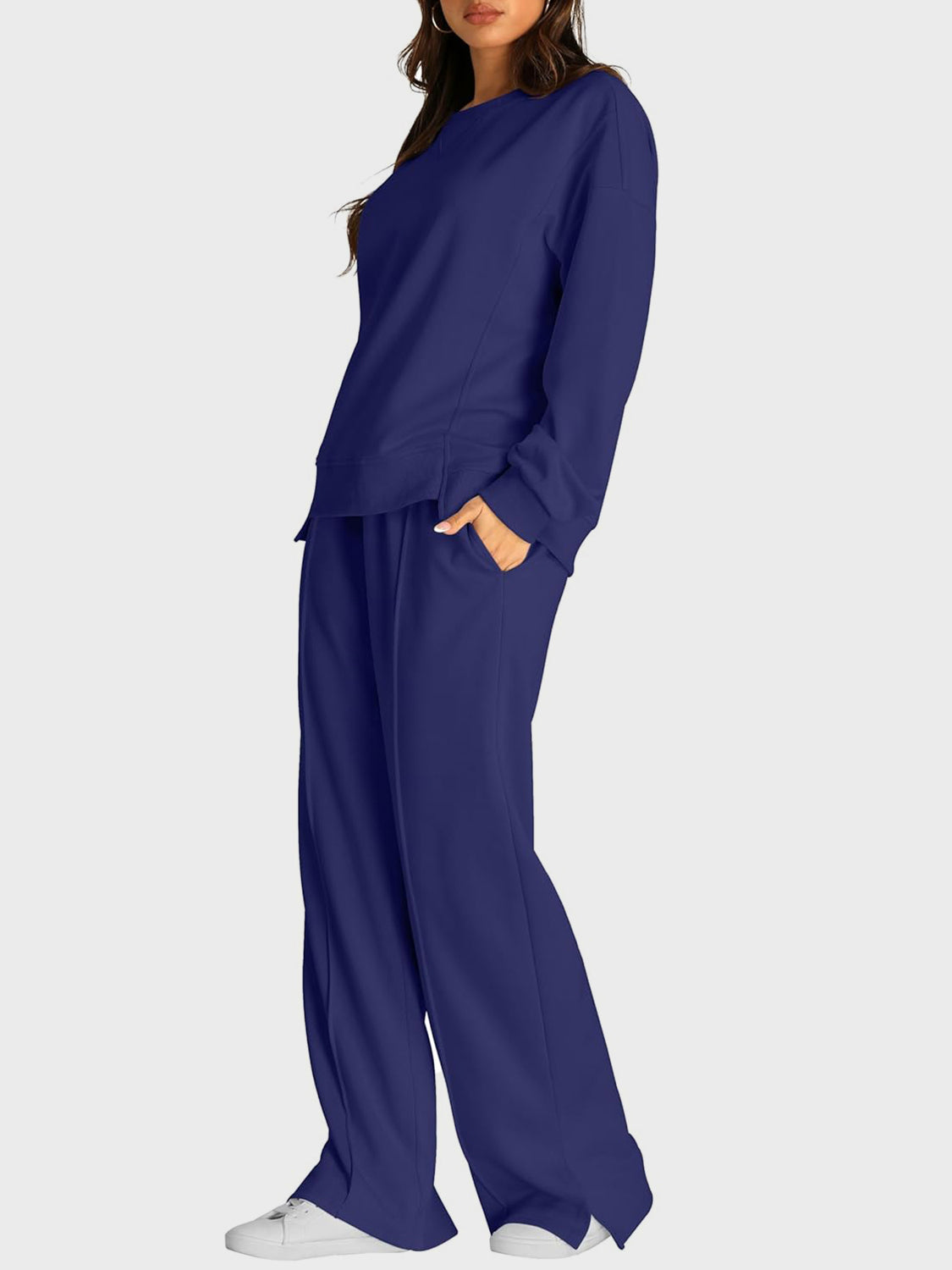Comfortable Slit Pants Set