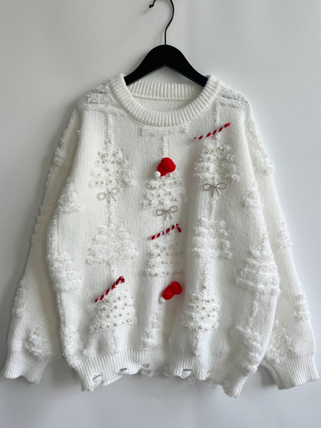 Pearl Detail Christmas Sweater