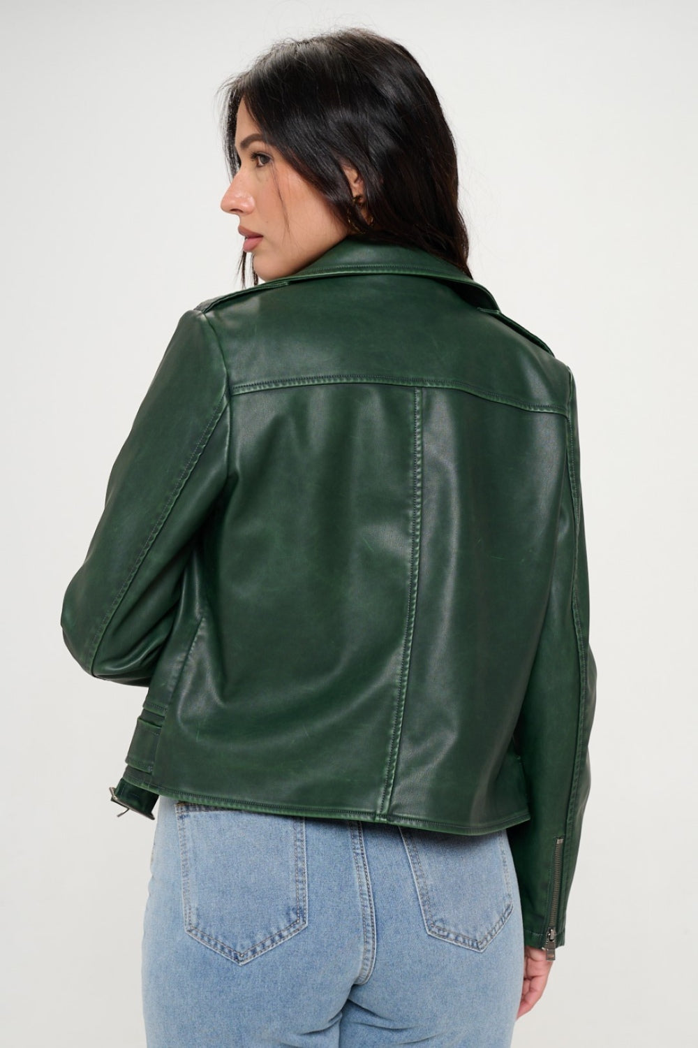 Rio de Janeiro Loose Fit Leather Jacket