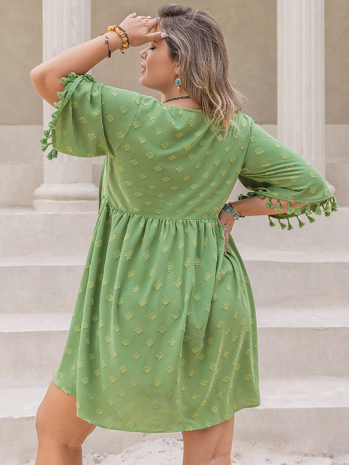 Tied Tassel Mini Dress