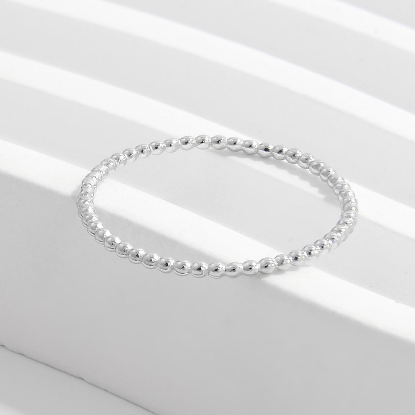 Sterling Silver Bead Ring