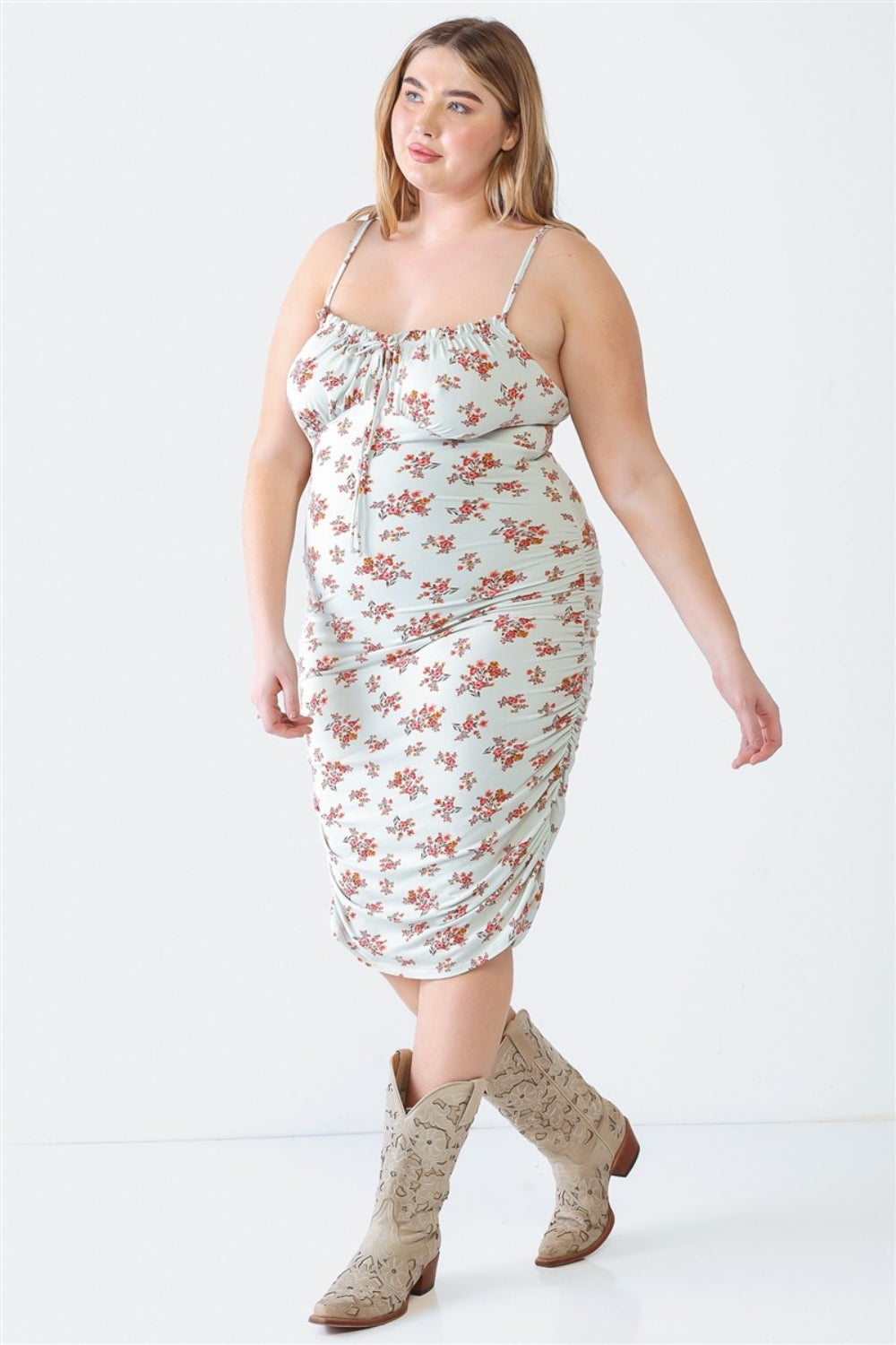 Trendy Ruched Cami Dress
