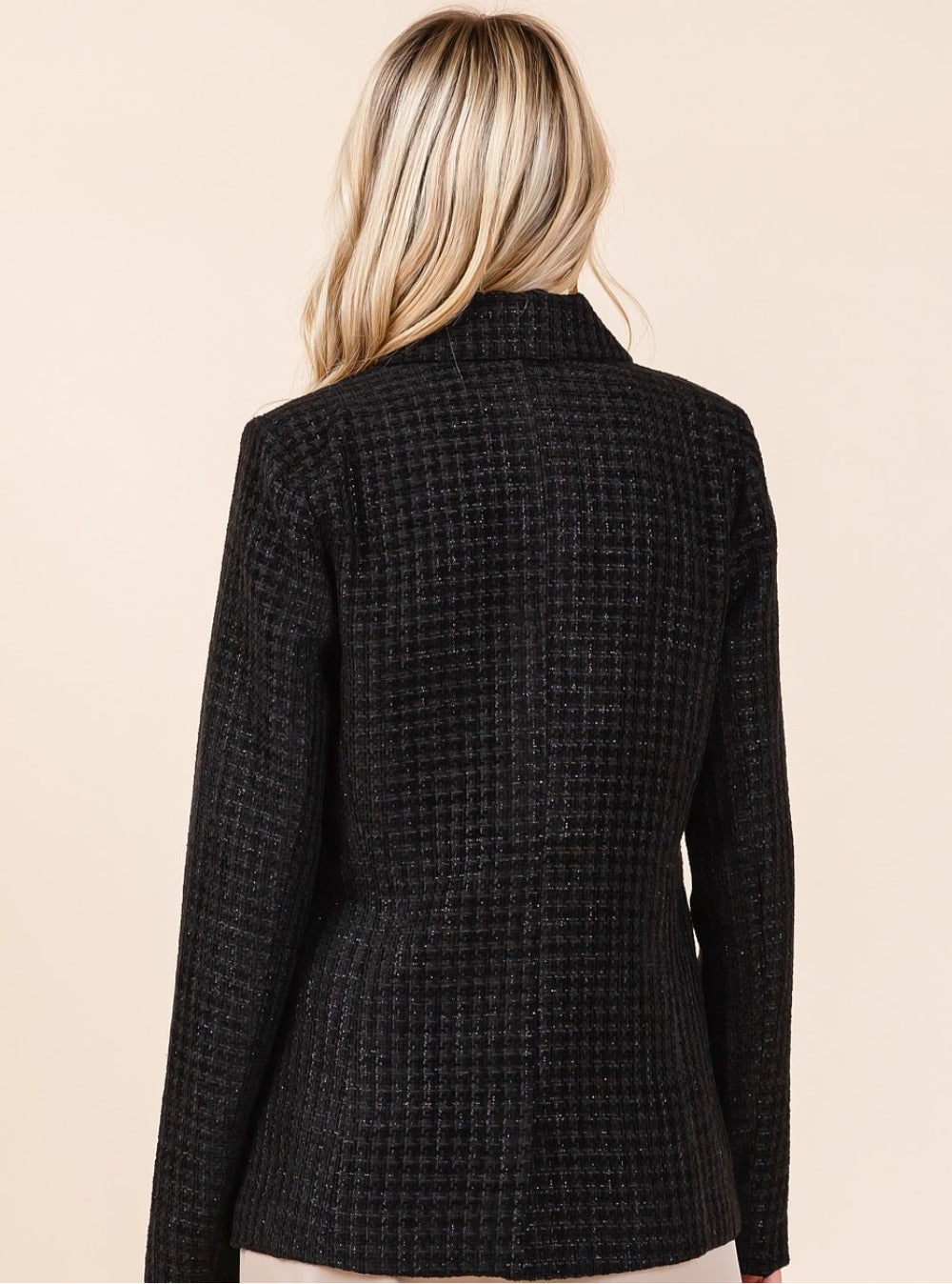 Plaid Texture Blazer