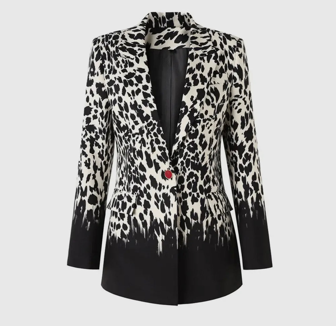 Gradient Leopard Blazer