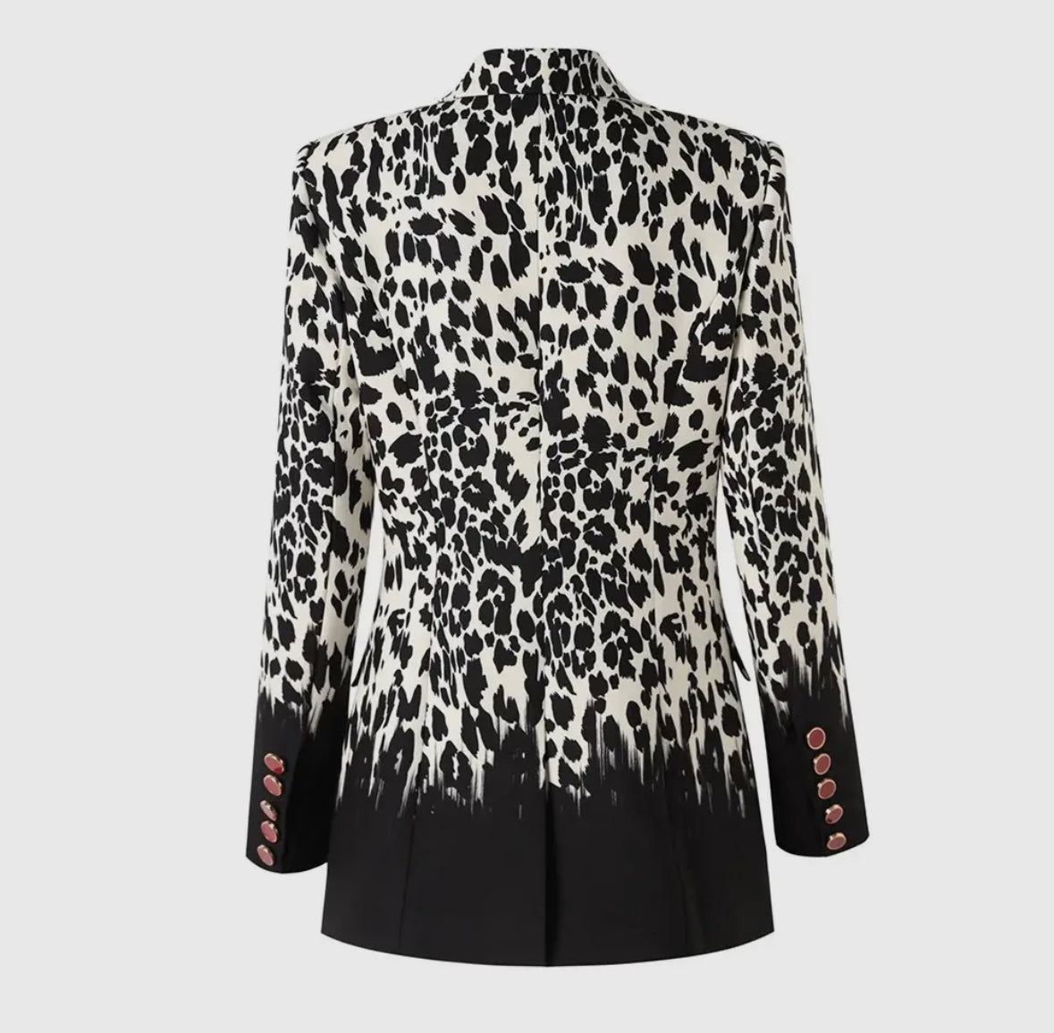 Gradient Leopard Blazer