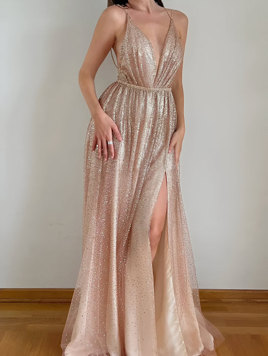 Rose Gold Evening Dress
