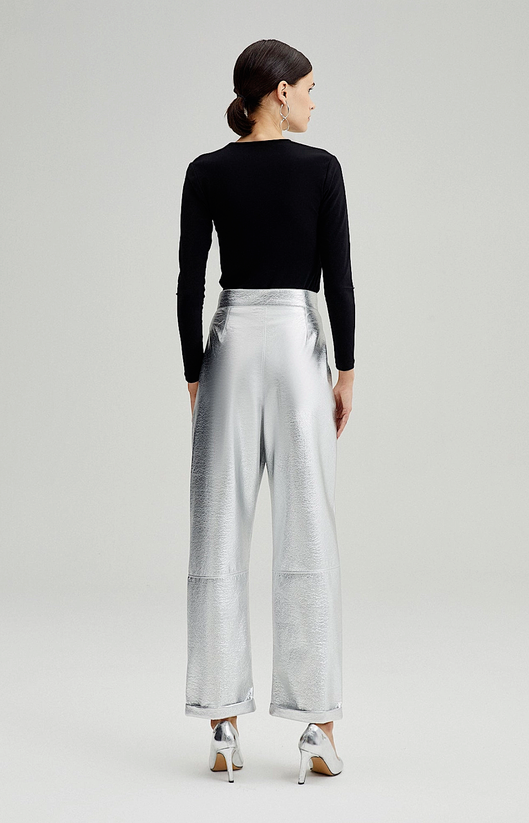 Textured Leather Pants