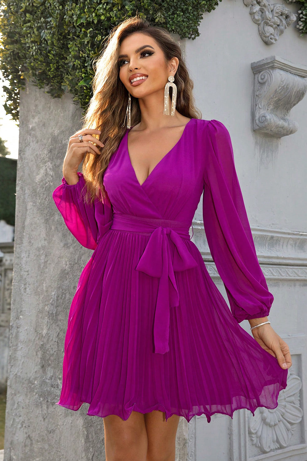 Slay Pleated Dress