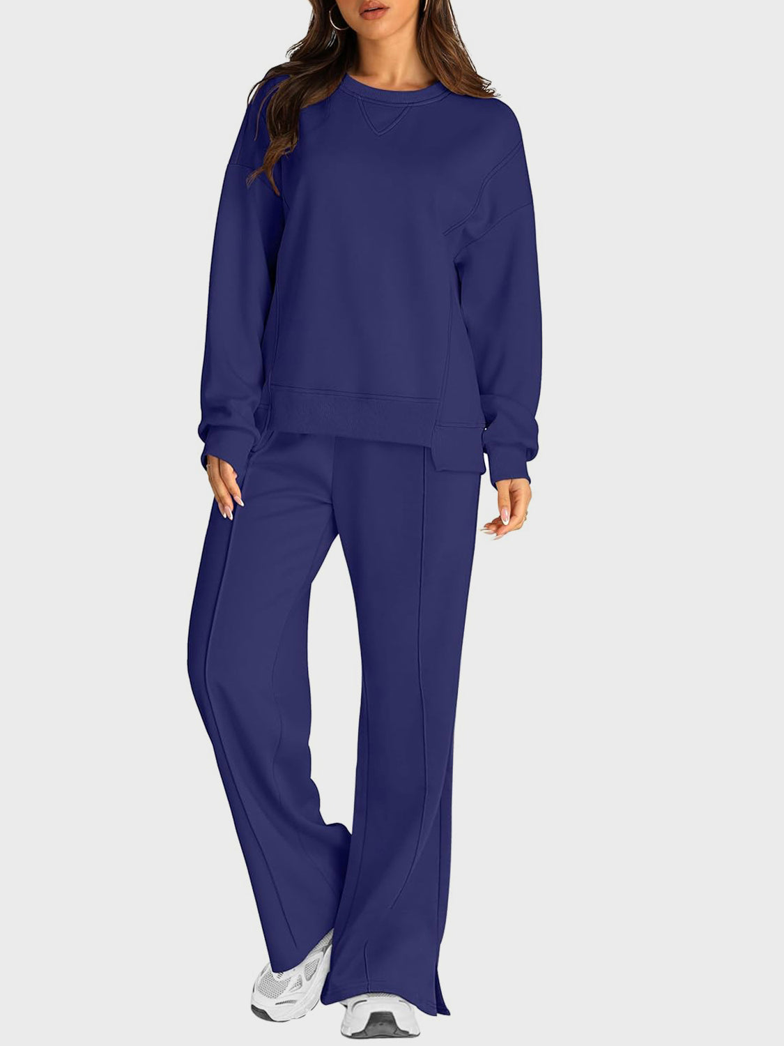 Comfortable Slit Pants Set