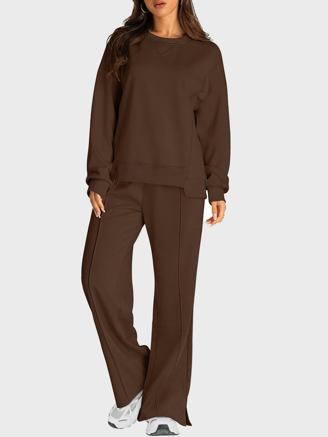 Comfortable Slit Pants Set