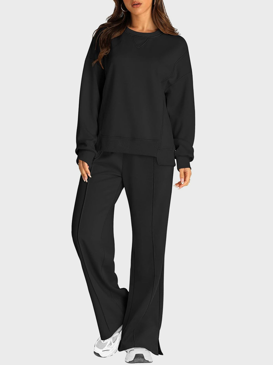 Comfortable Slit Pants Set