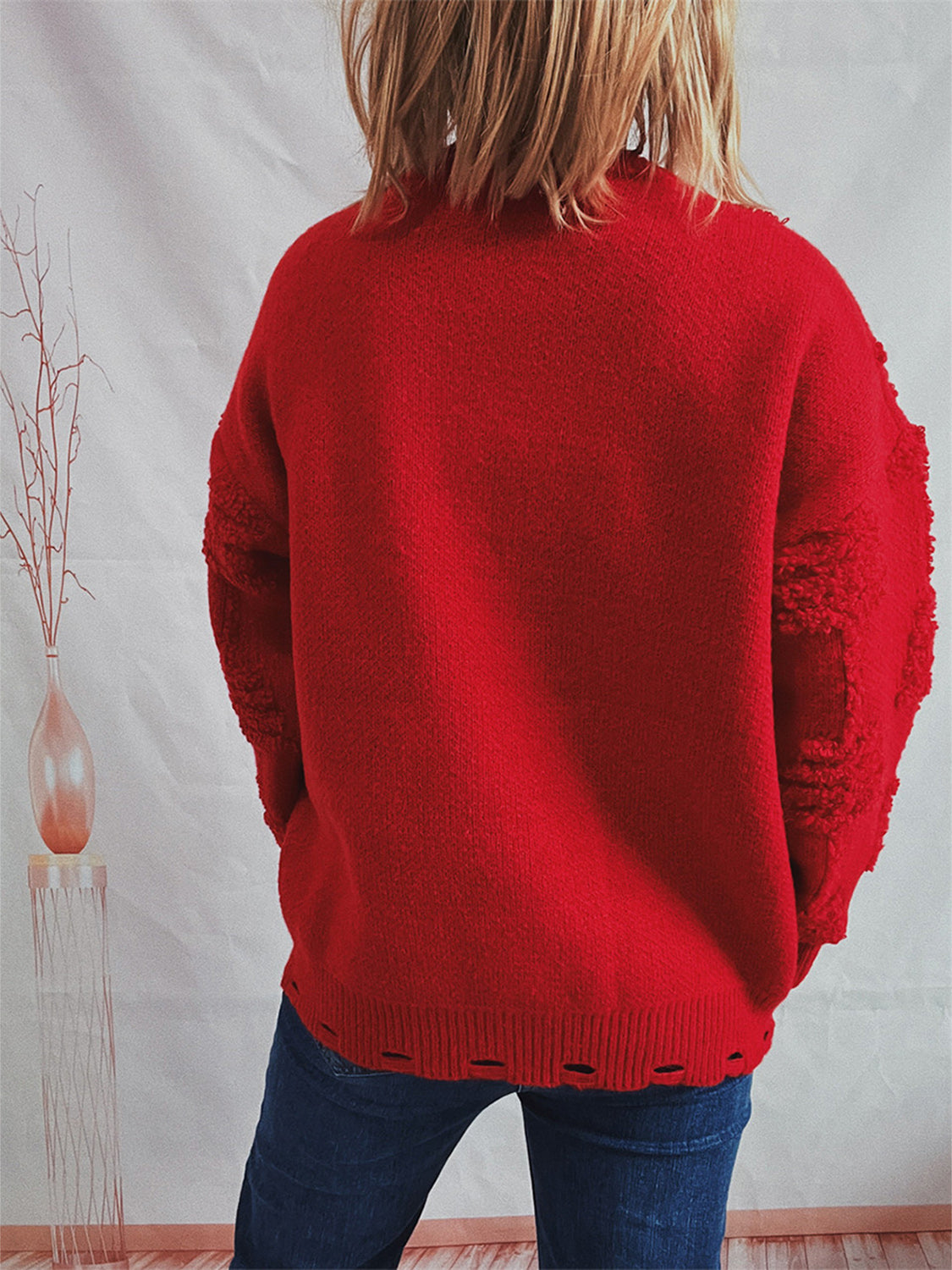 Pearl Detail Christmas Sweater