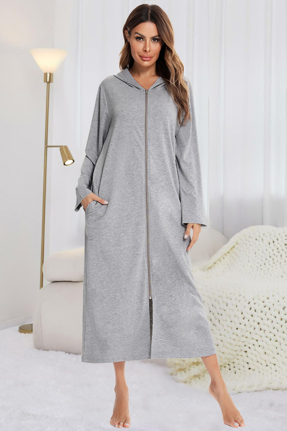 ladies long velour dressing gowns Buy Lands' End Dusky Rose Velour Super Soft Dressing Gown from the Next UK online shop
