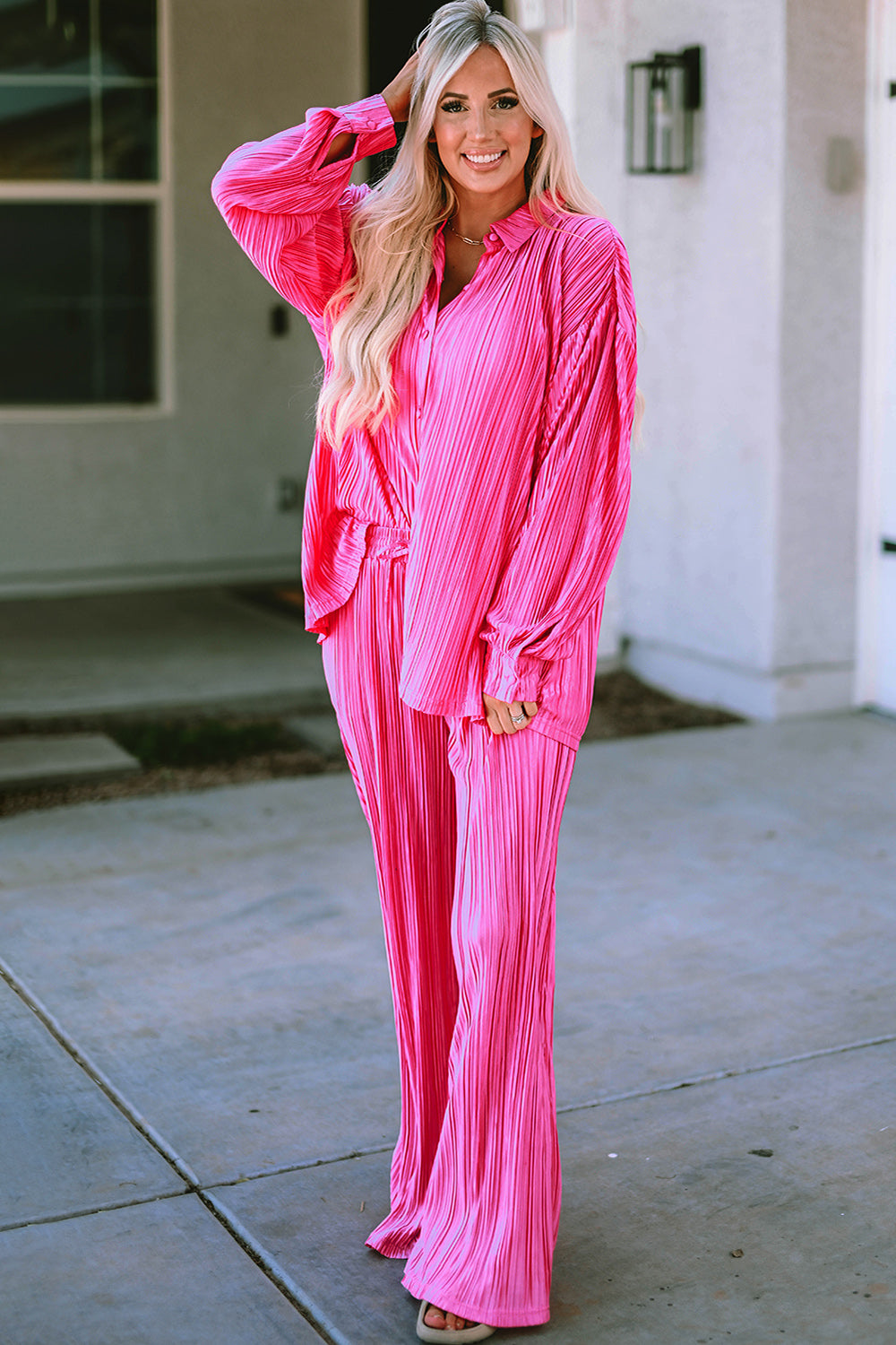 Cotton Candy Pleated Set