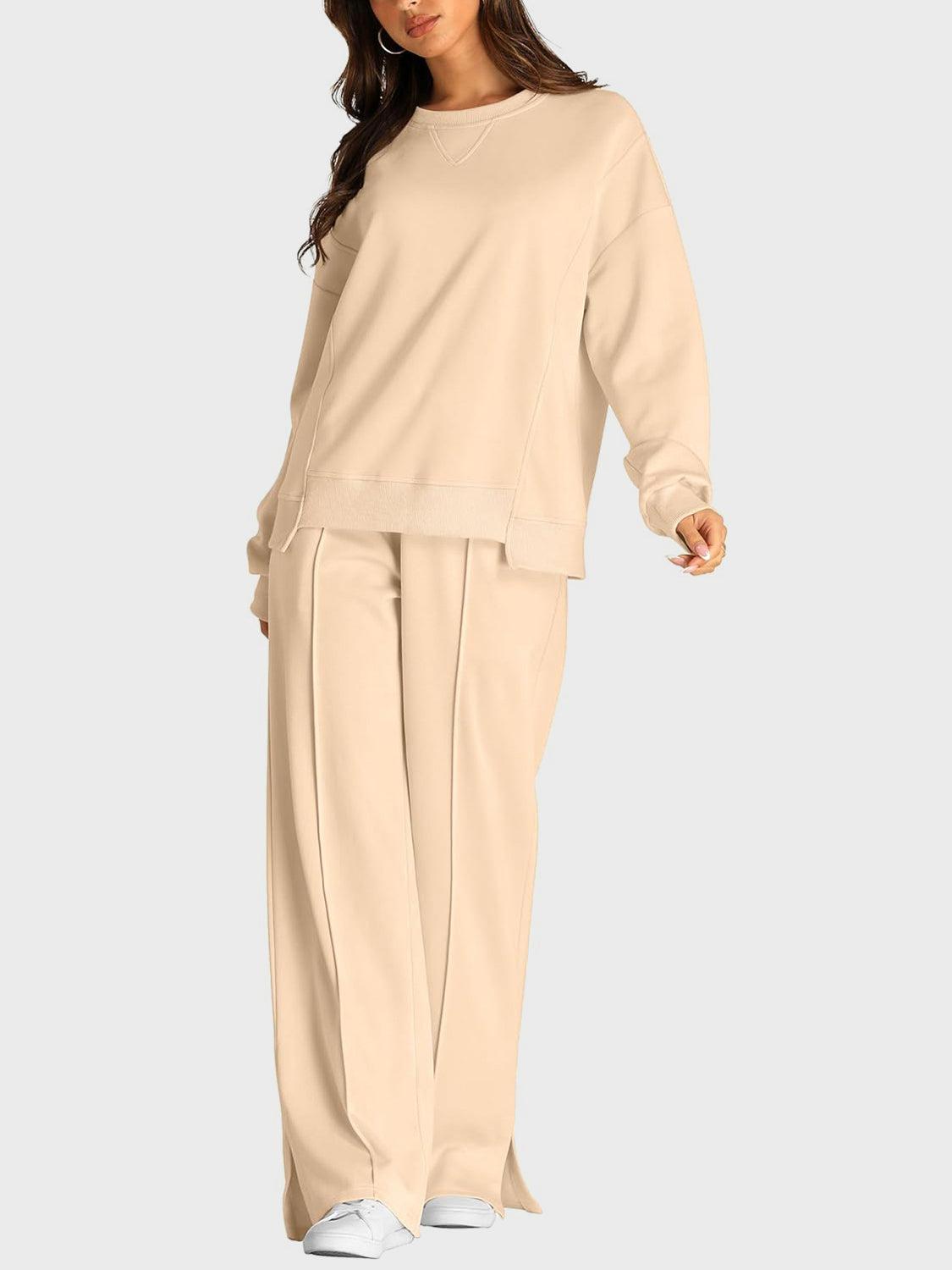 Comfortable Slit Pants Set