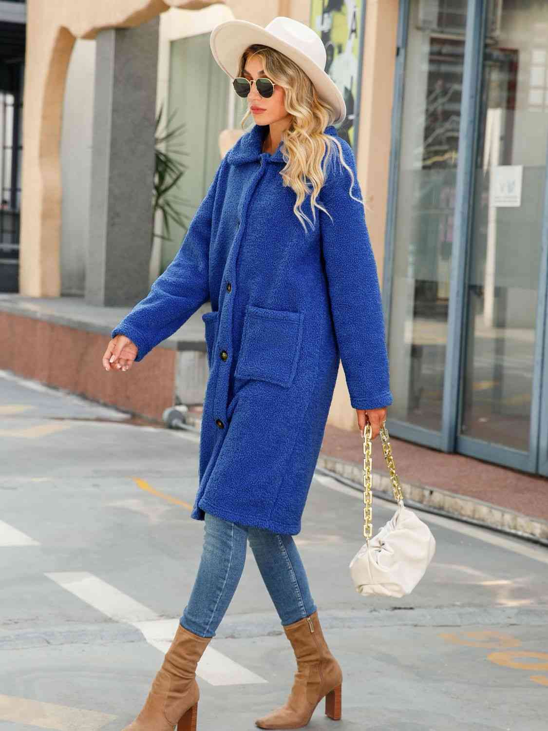 Button Down Teddy Coat