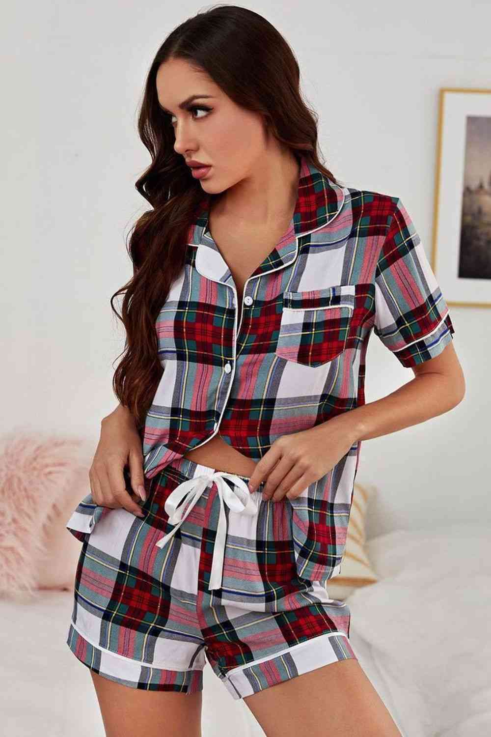 Collared Neck Lounge Set