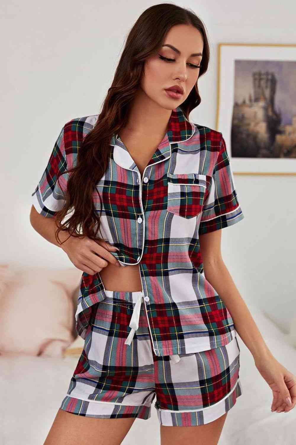 Collared Neck Lounge Set