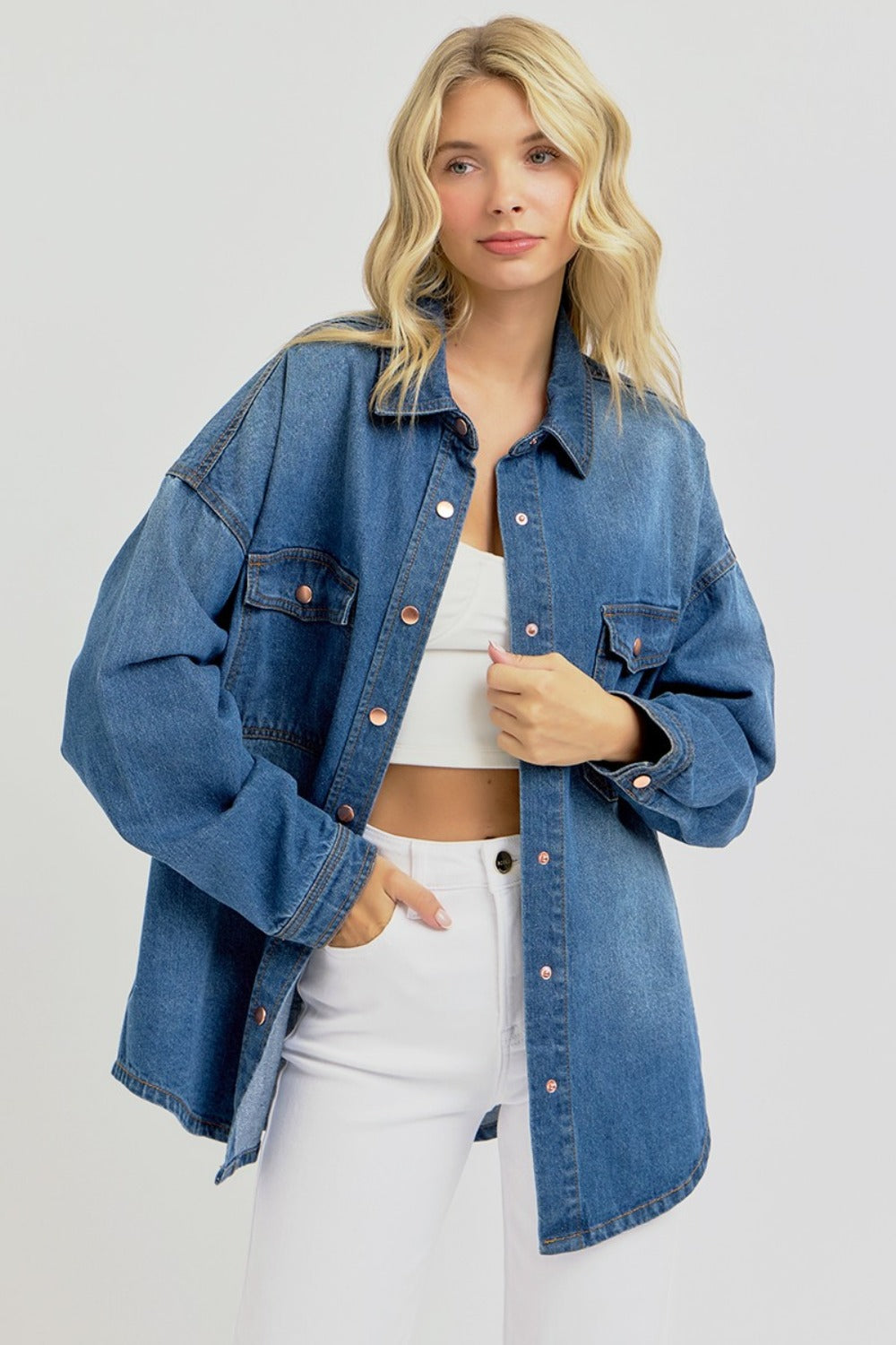 Cloud Comfort Denim Shacket