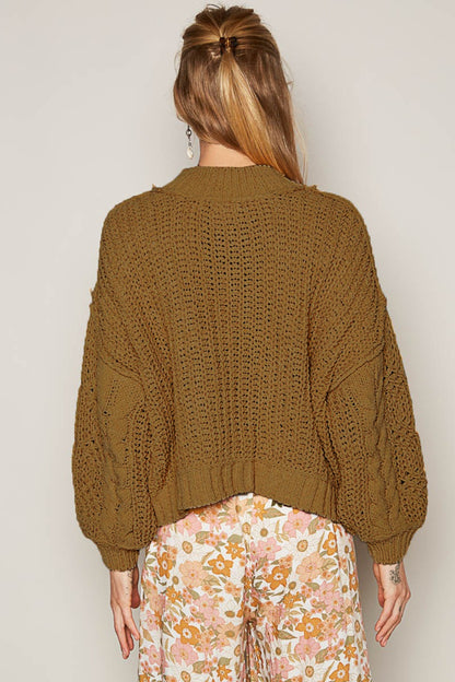 Dorm Room Cable Knit Sweater