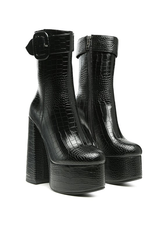 Croc Ankle Boots