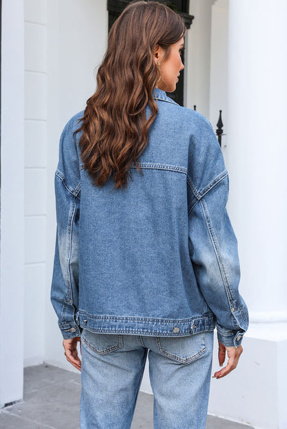 Denim Delight Jacket with Pockets