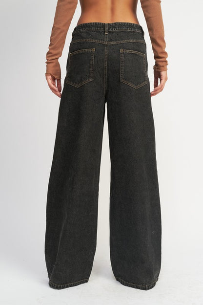 Boyfriend Pants Contrast Stitch