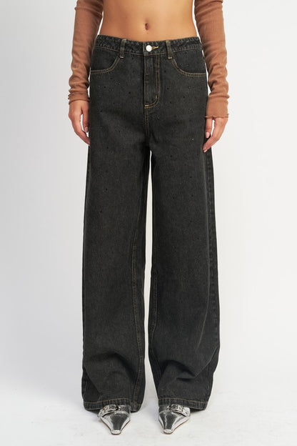 Boyfriend Pants Contrast Stitch