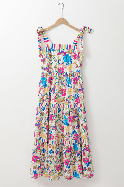 Tied Floral Maxi Dress