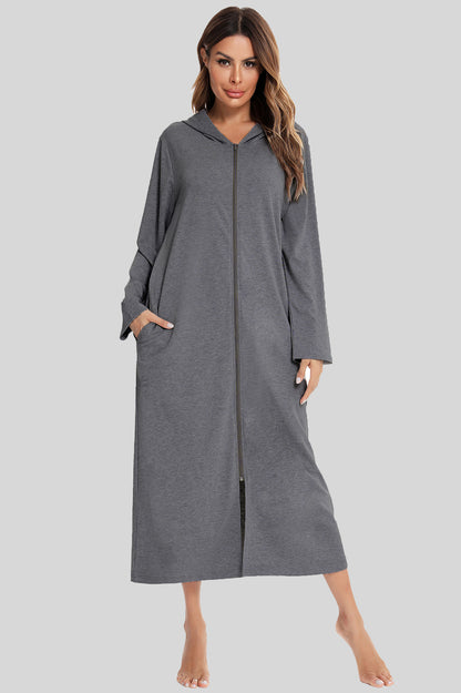 Hooded Night Dress with Pockets