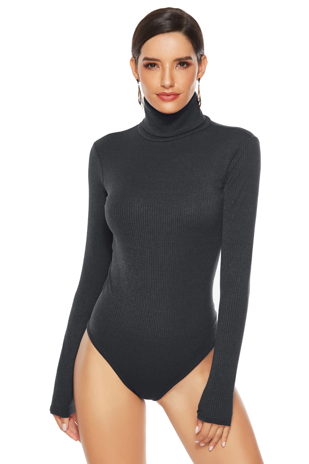 Ribbed Turtleneck Bodysuit