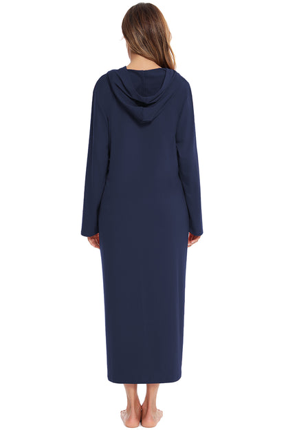 Hooded Night Dress with Pockets