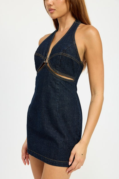 Luxe Blue Denim Dress