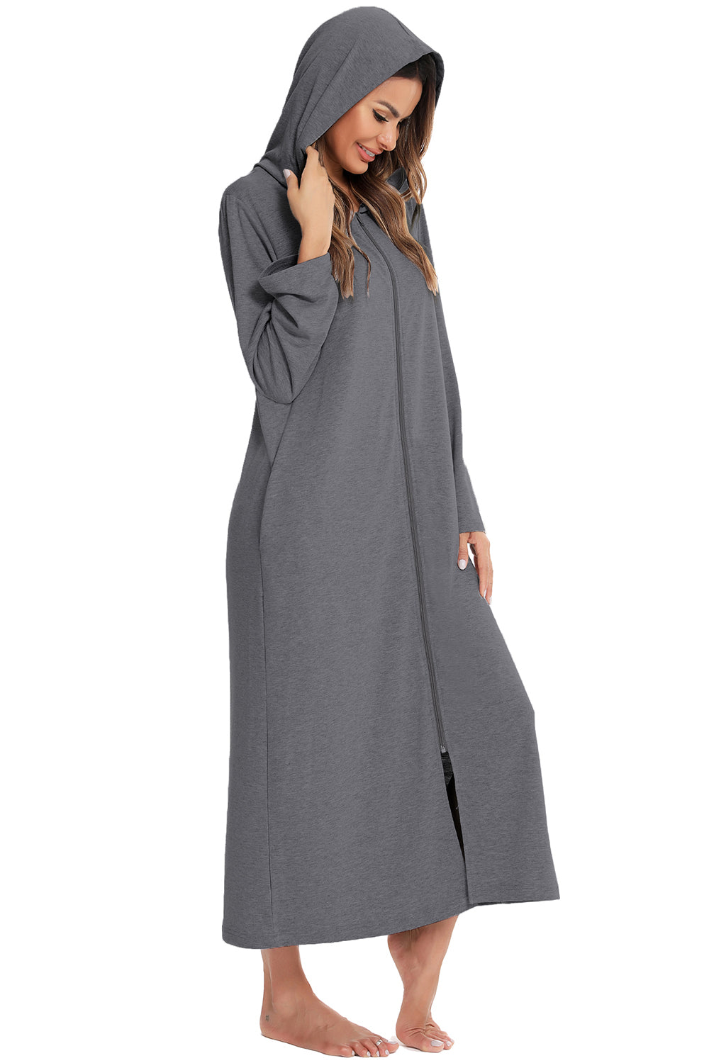 Hooded Night Dress with Pockets