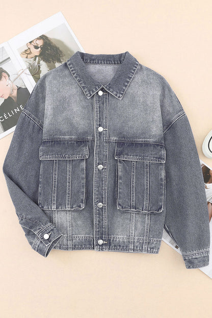 Denim Delight Jacket with Pockets