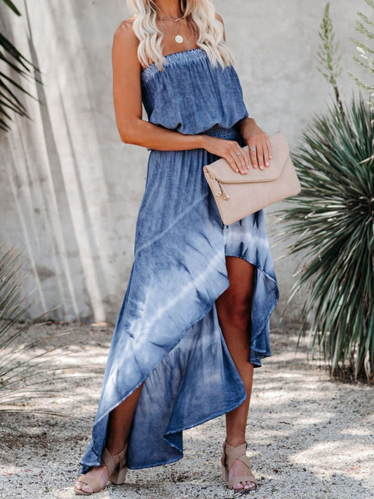 Island Elegance Ensemble Denim Dress